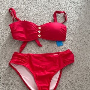 Red Cupshe bikini set